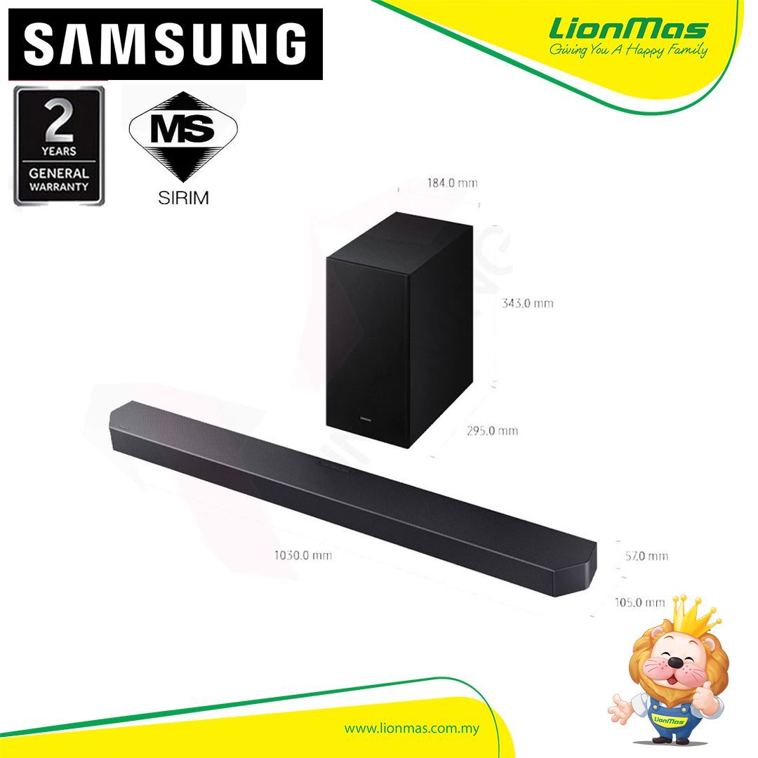 Samsung HW-B750F/XM 5.1ch 400W Soundbar Wireless Sub Bluetooth Dolby DTS Bass Boost