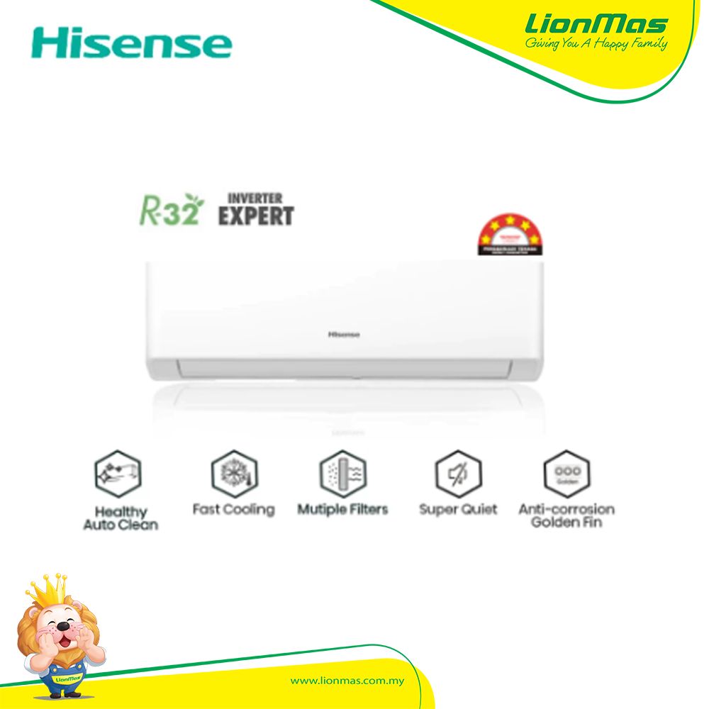 5⭐ Hisense 1.5HP KAGS Series R32 Inverter Auto Clean Air Conditioner Penghawa Dingin Aircond Murah 冷气机 冷氣機 省電