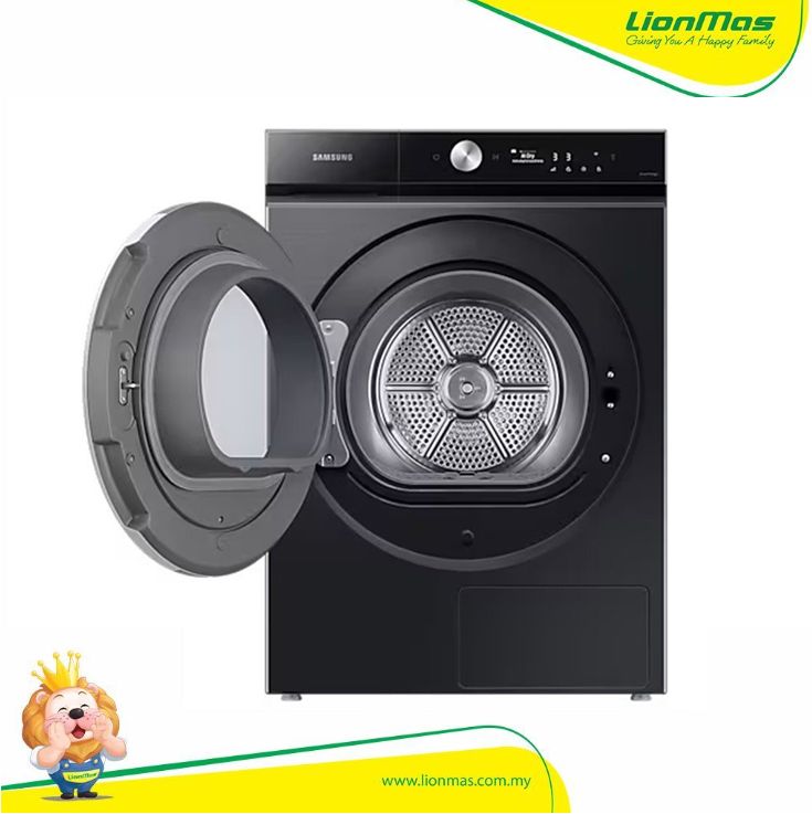 Samsung 17.0KG Bespoke With AI Control Heat Pump Front Load Dryer DV17B9750CV/FQ (Black) Samsung 17.0KG Bespoke With AI Control Heat Pump Front Load Dryer DV17B9750CV/FQ (Black)