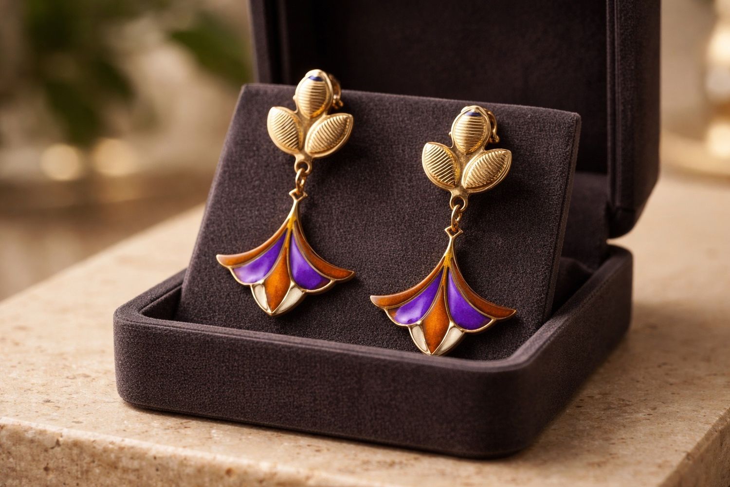 Boucles d’oreilles ‘Lys en fusion’