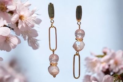 Boucles d'oreilles artisanales asymétriques 'Asymétrie douce'