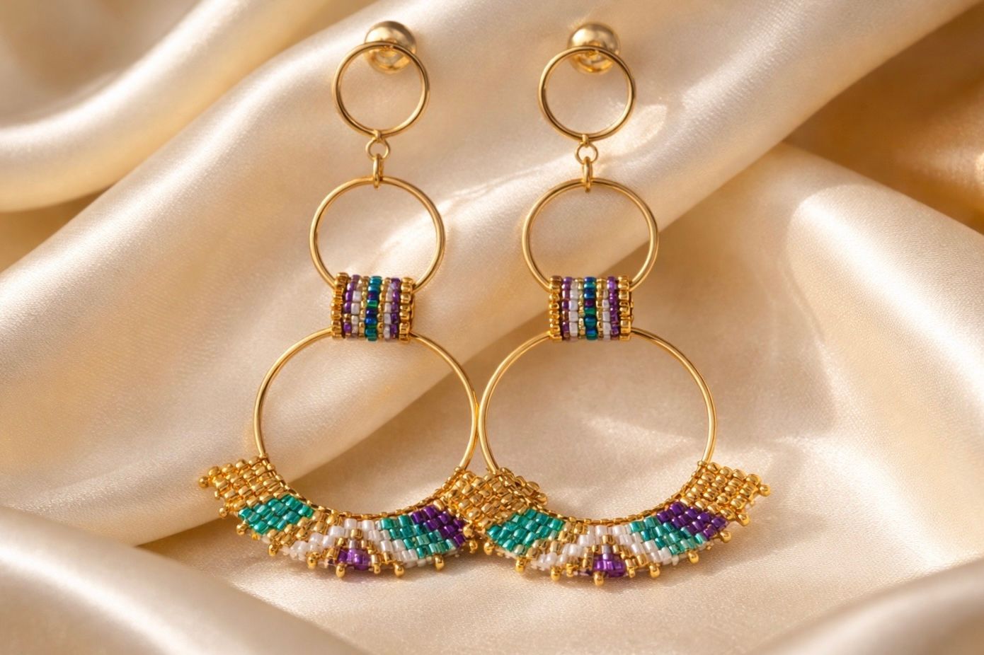 Boucles d'oreilles 'Carnaval précieux'