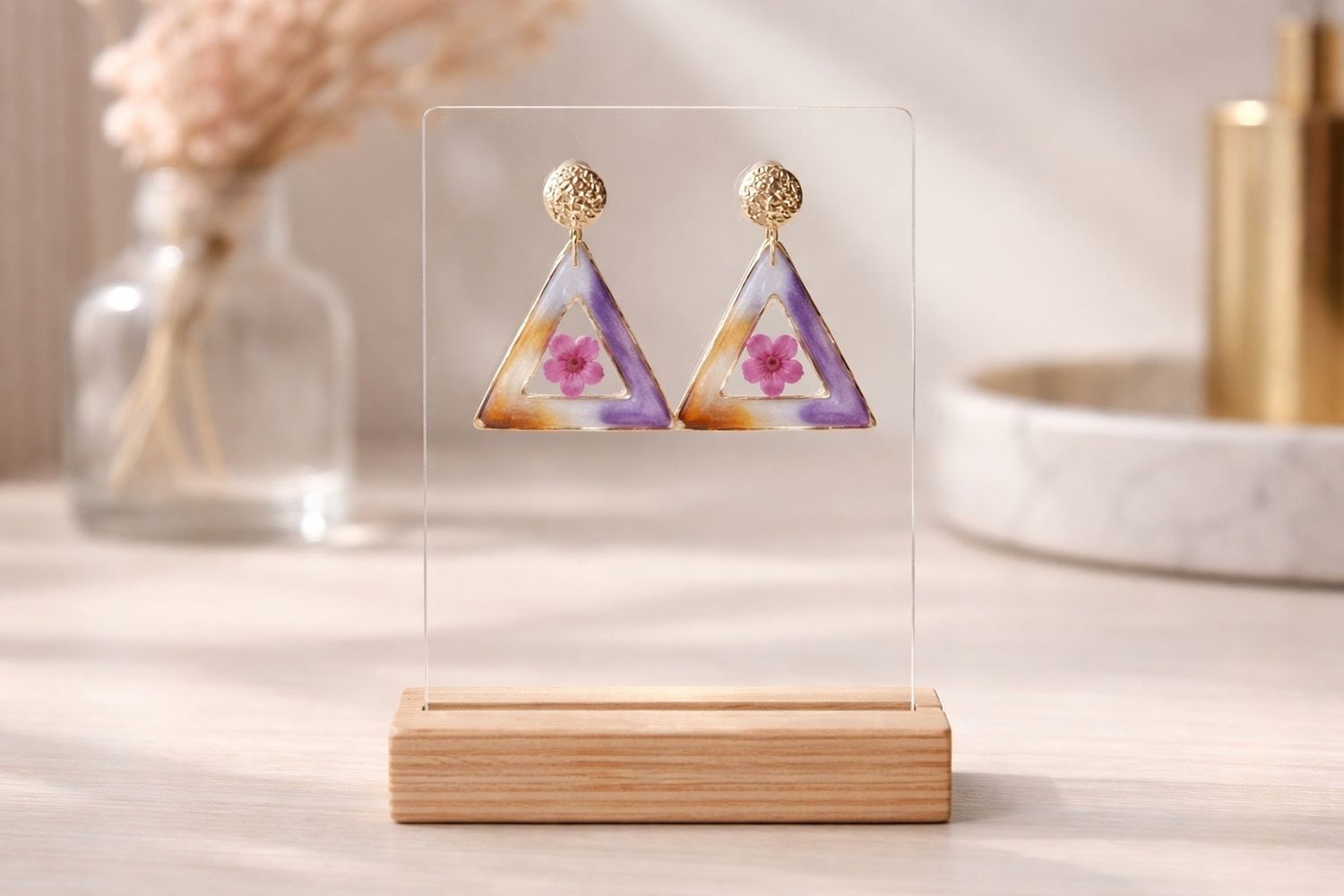 Boucles d'oreilles 'Eclat de pétale'