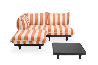 Fatboy Paletti Set Medium + tavolo ,Stripe Orange Creme