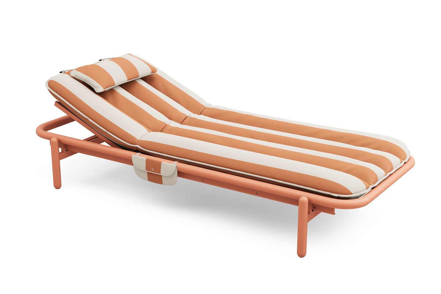 Fatboy Sunbun Daybed, Terracotta / Stripe Orange Creme