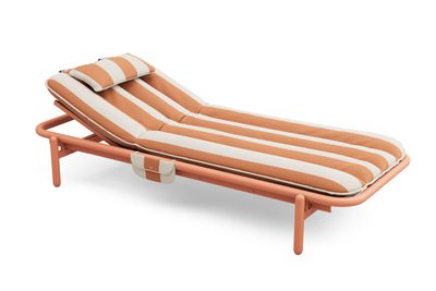 Fatboy Sunbun Daybed, Terracotta / Stripe Orange Creme