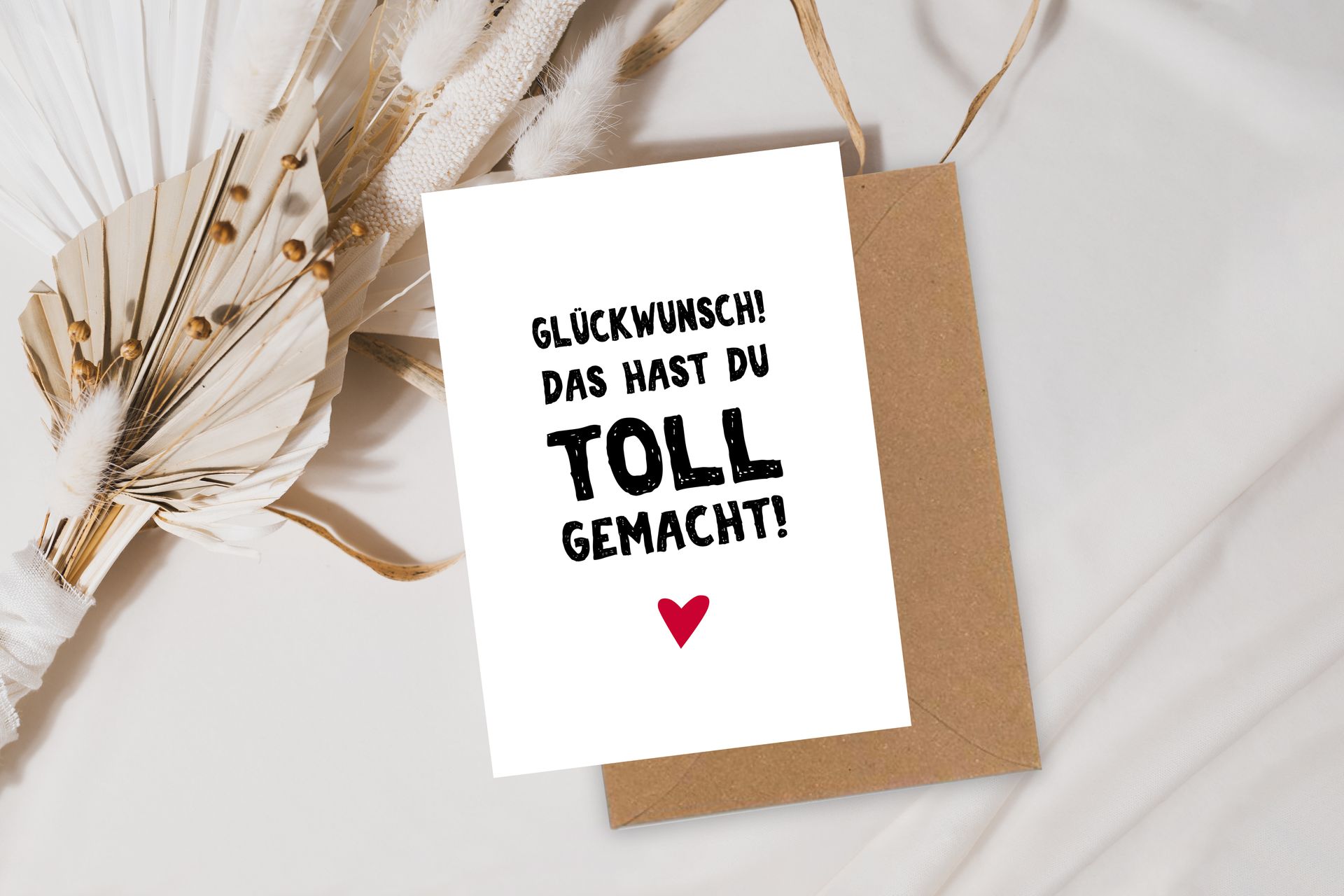 Glückwunschkarte „Das hast du toll gemacht“ mit Umschlag | Karte zur bestandenen Prüfung, Abitur, Zeugnis & Abschluss