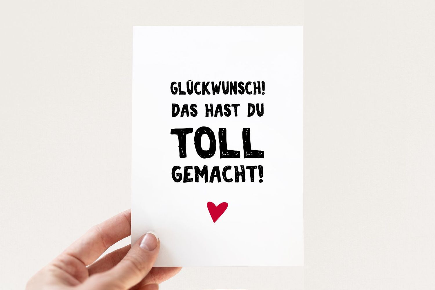 Glückwunschkarte „Das hast du toll gemacht“ mit Umschlag | Karte zur bestandenen Prüfung, Abitur, Zeugnis & Abschluss