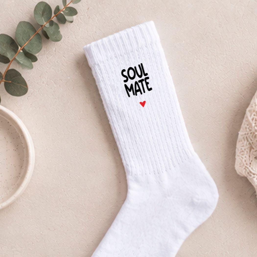 Personalisierte Soul Mate Socken mit Name | Seelenmensch Geschenk | Geschenk für Partner & Freundin