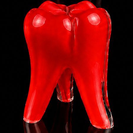 Glass Tooth - Red Enamel
