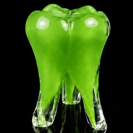 Glass Tooth - Green Enamel