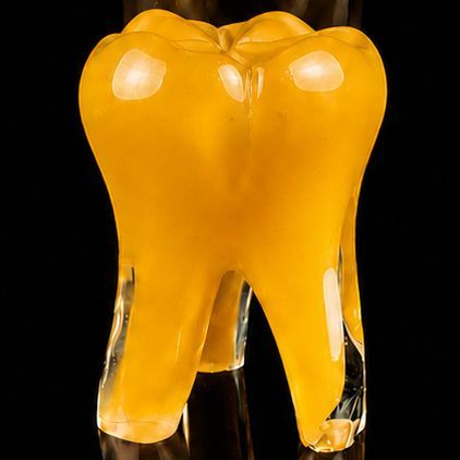 Glass Tooth - Orange Enamel