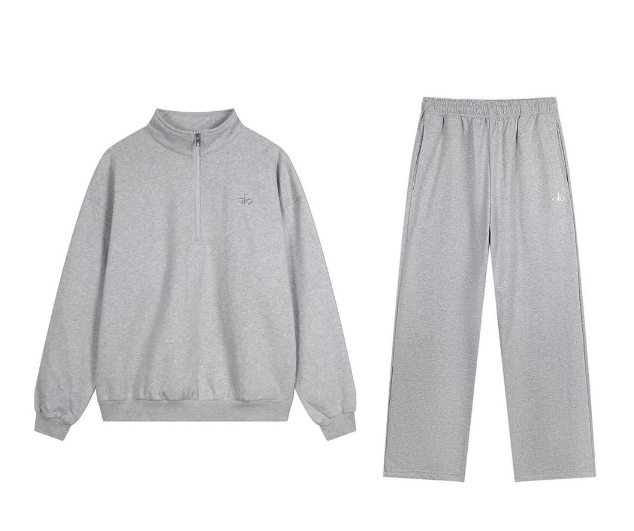 GRAY ALO QUARTER ZIP SET
