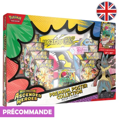 🟣[PRÉCO] Pokémon (EN) - Collection poster Premium - Méga-Lucario ou Méga-Gardevoir - ME02.5 Héros Transcendants