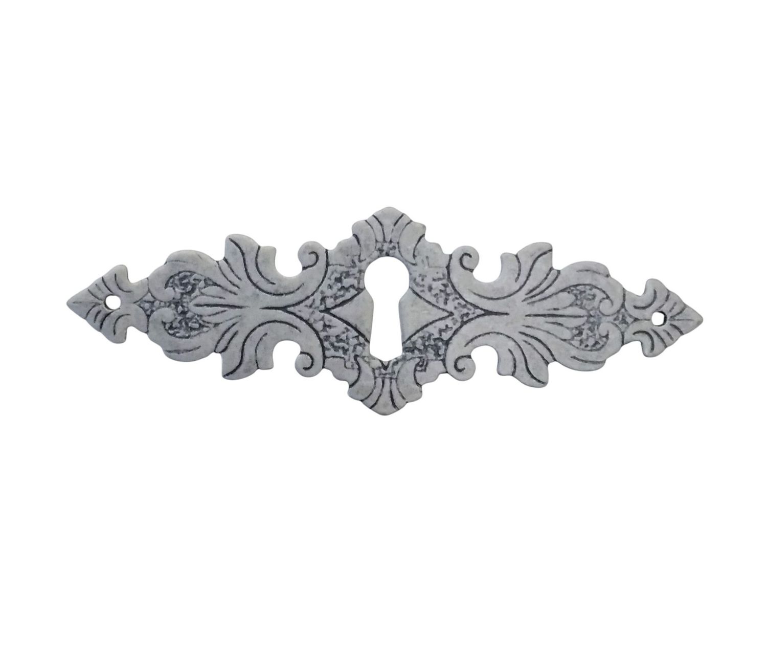 Bocchetta Fine 800 orizzontale in ottone finitura argento vecchio   (art-9022/A3 L-9022/B3 S), Dimensione: L