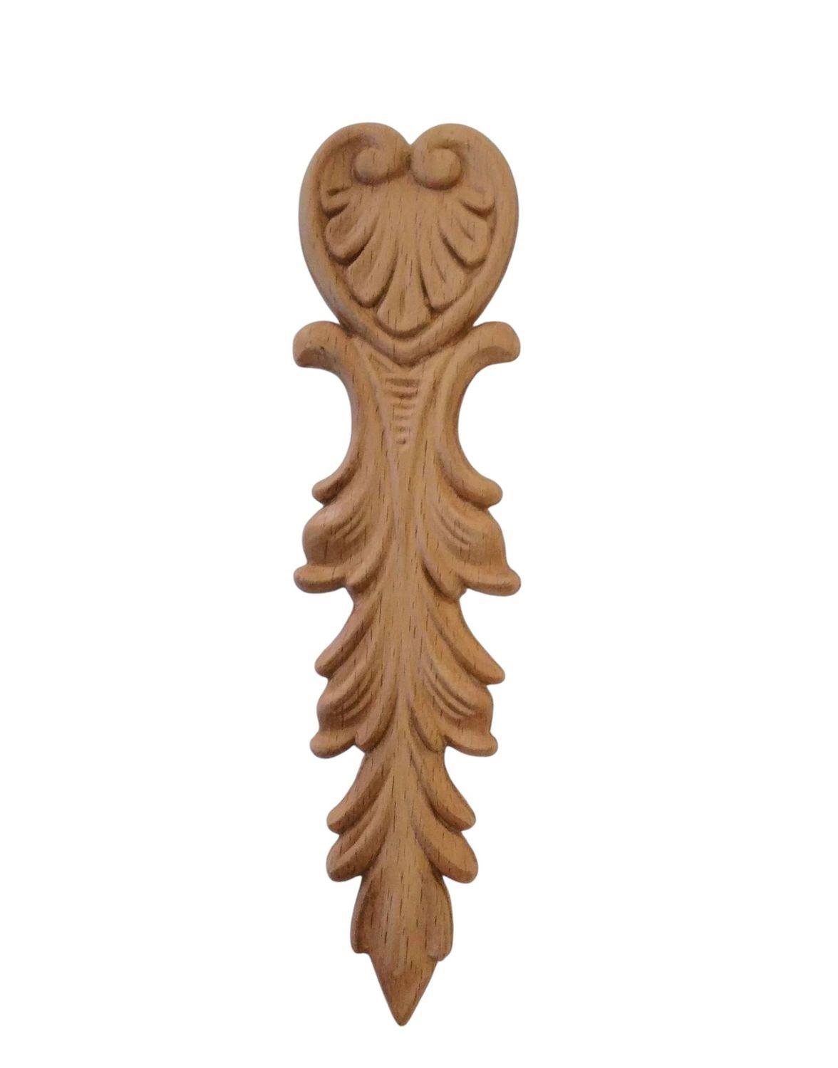 Fregio Legno cuore + foglia- 155x40mm (art-45117) Fregio Legno cuore + foglia- 155x40mm (art-45117)