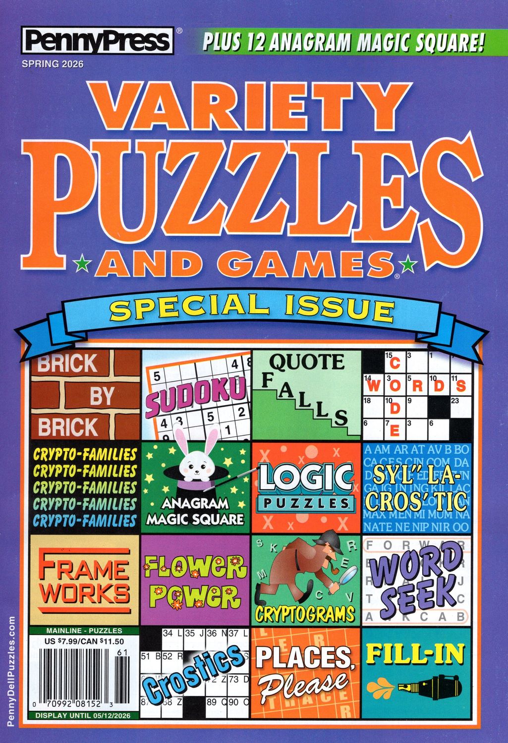 Penny Press Variety Puzzles  and Games Spring 2026 Special Issue