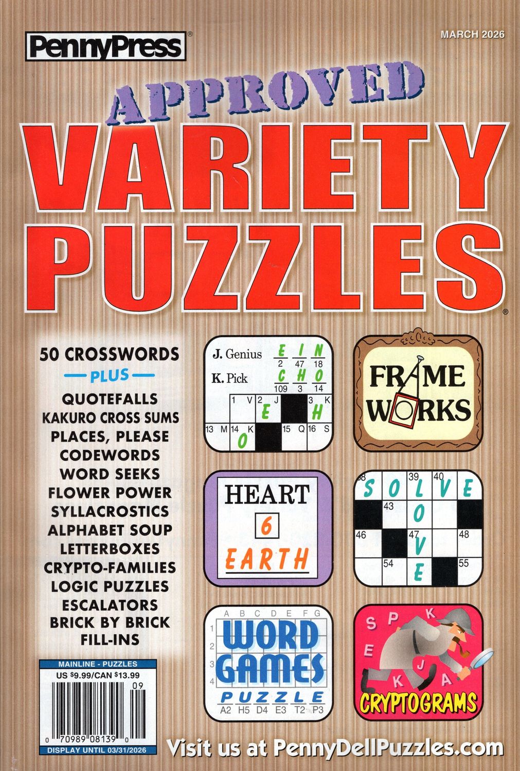 Approved Variety Puzzles March 2026