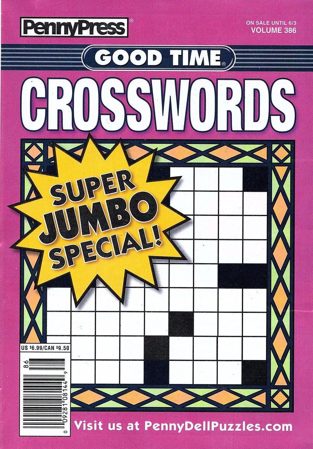PennyPress Good Time Crosswords Puzzle Book (386) June 2025