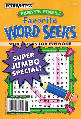Penny’s Finest Favorite Word Seeks Puzzle Book May 2026