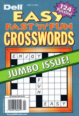 Easy Fast 'n' Fun Crosswords Puzzle Books June 2025
