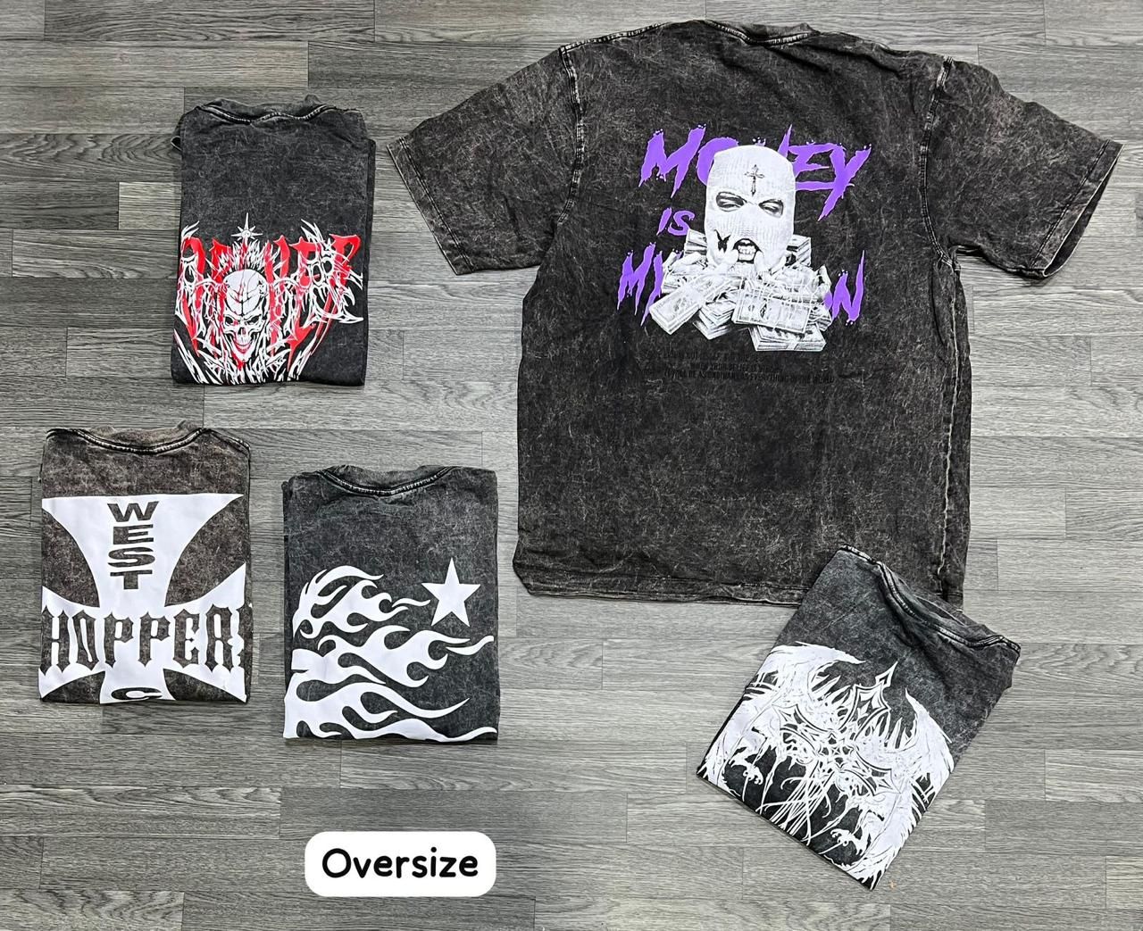 OVERSIZE Nevada - Money is my religion - Acid Wash | M L