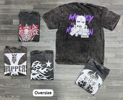 OVERSIZE Nevada - Money is my religion - Acid Wash | M L