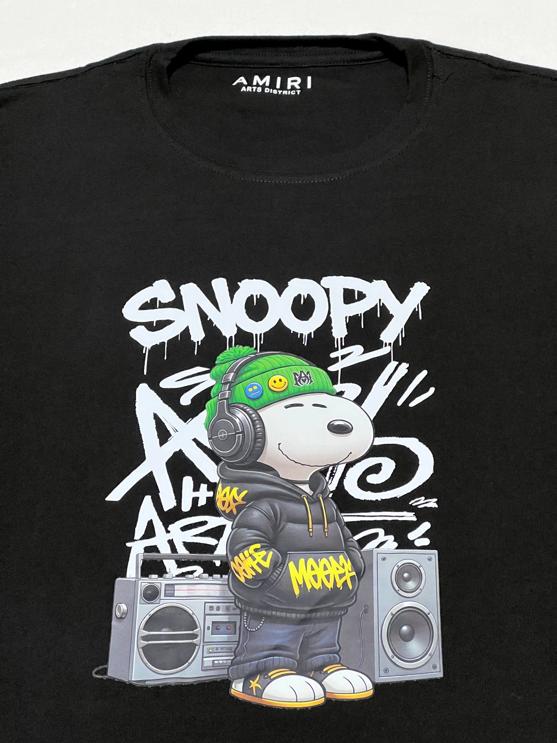 T-Shirt Snoopy - negra - Unitalla S|M Slim Fit