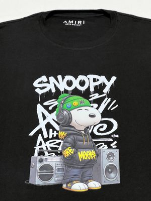 T-Shirt Snoopy - negra - Unitalla S|M Slim Fit