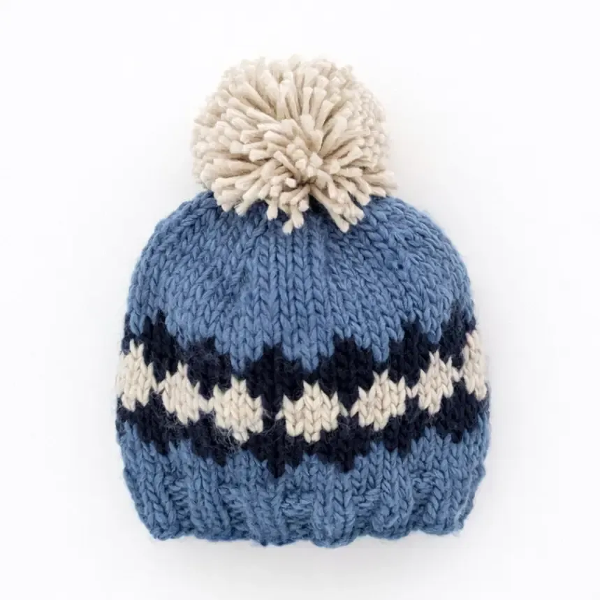 Beanie - Geo Slate Blue - 6-24 Months