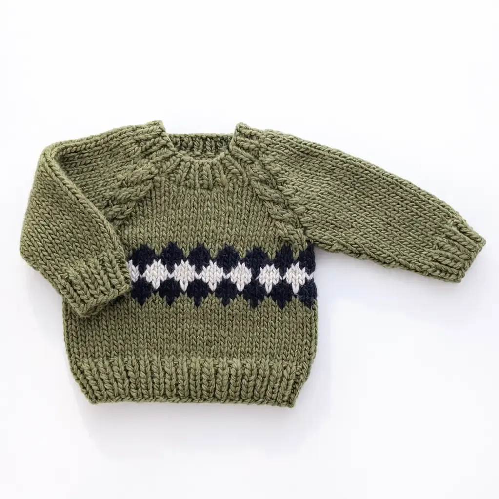 Sweater - Geo Mossy - 12-18 Monthd