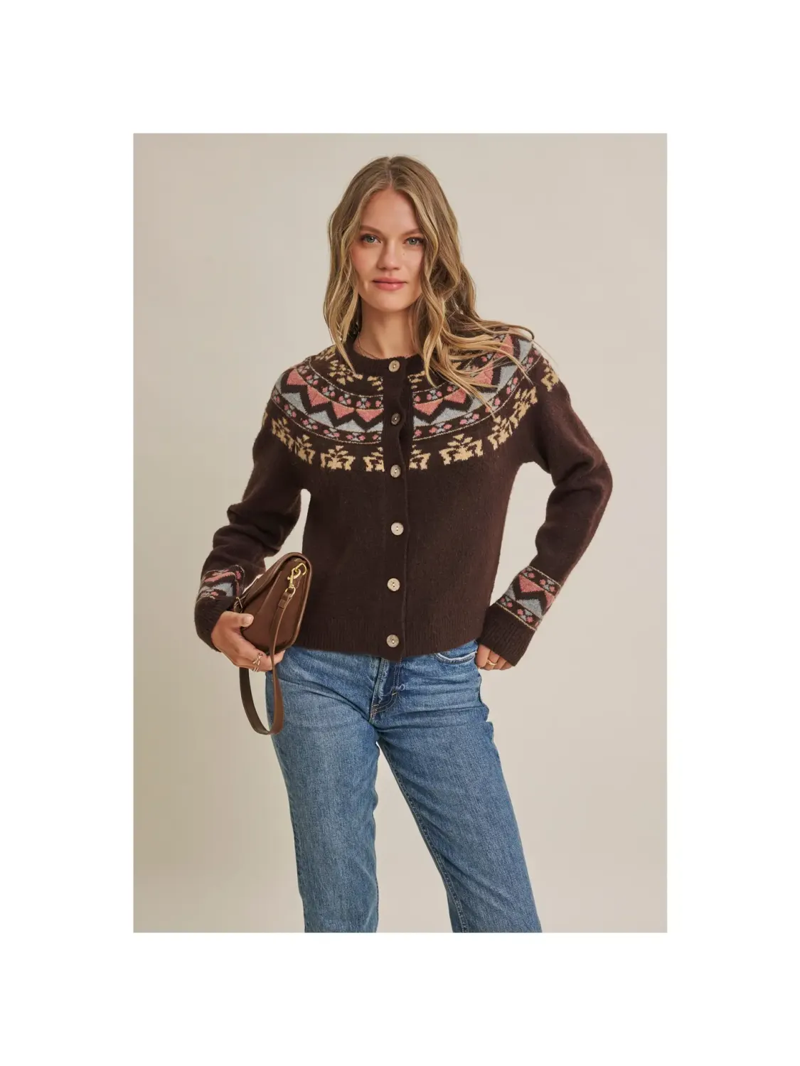 Sweater - Fireside Story Nordic - Chocolate - Large