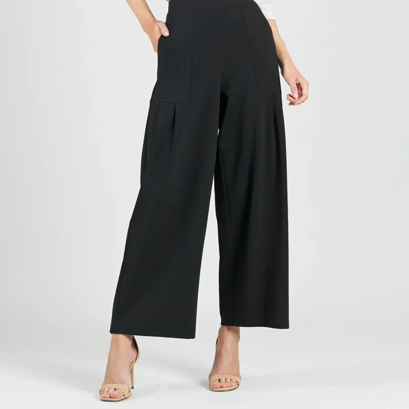 Pant - Knit Wide Leg - Black - 1XLarge