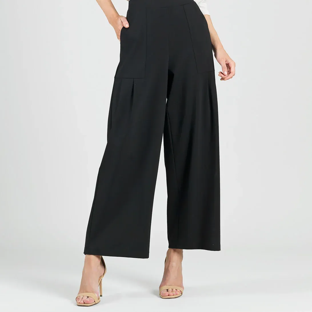 Pant - Knit Wide Leg - Black - Medium