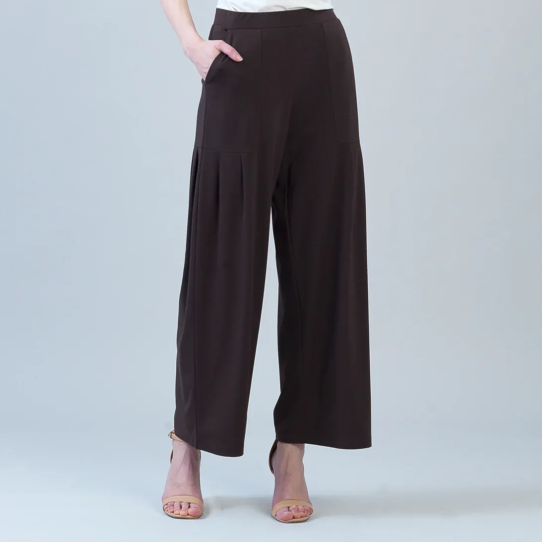 Pant - Knit Wide Leg - Brown - Large
