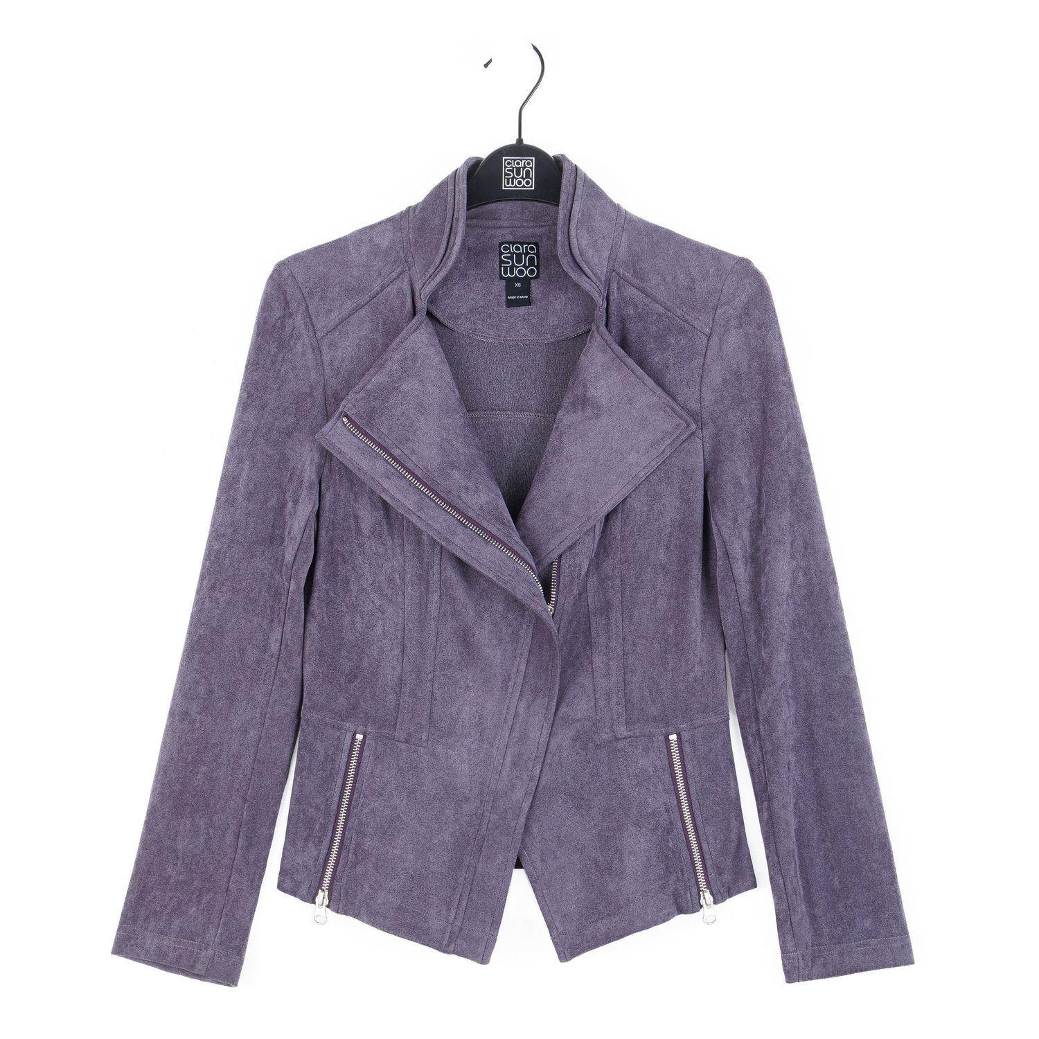 Jacket -  Soft Suede Knit - Violet - Large
