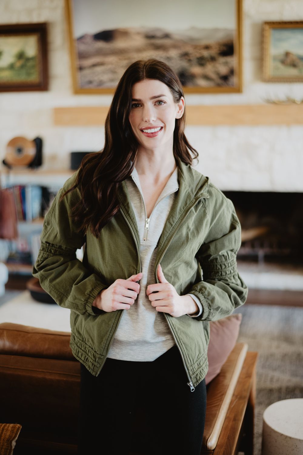 Jacket - Lightweight Hooded - Olive - Large