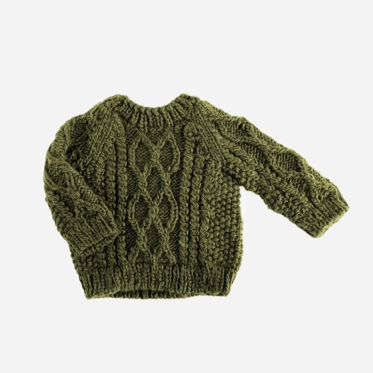 Sweater - Fisherman Knit - Moss - 2-3 Years