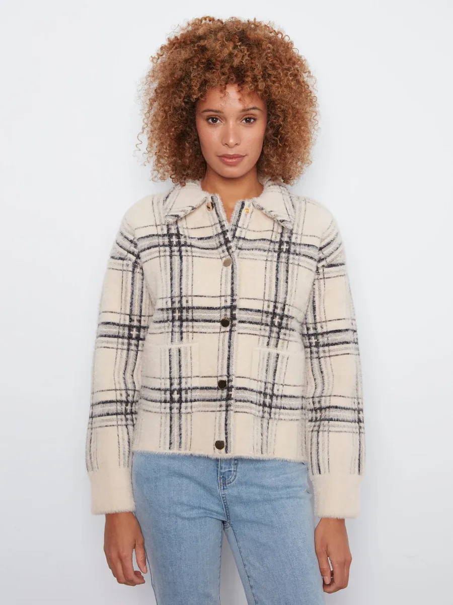 Jacket - Plaid Textured - Large