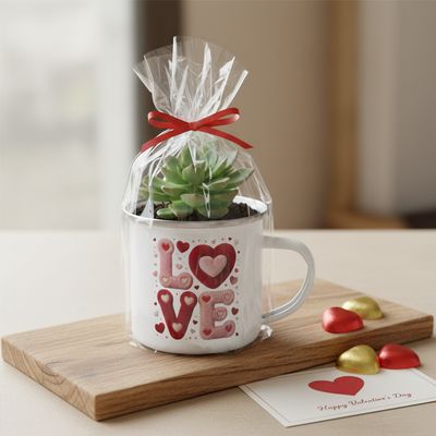 Emaille-Tasse „LOVE“