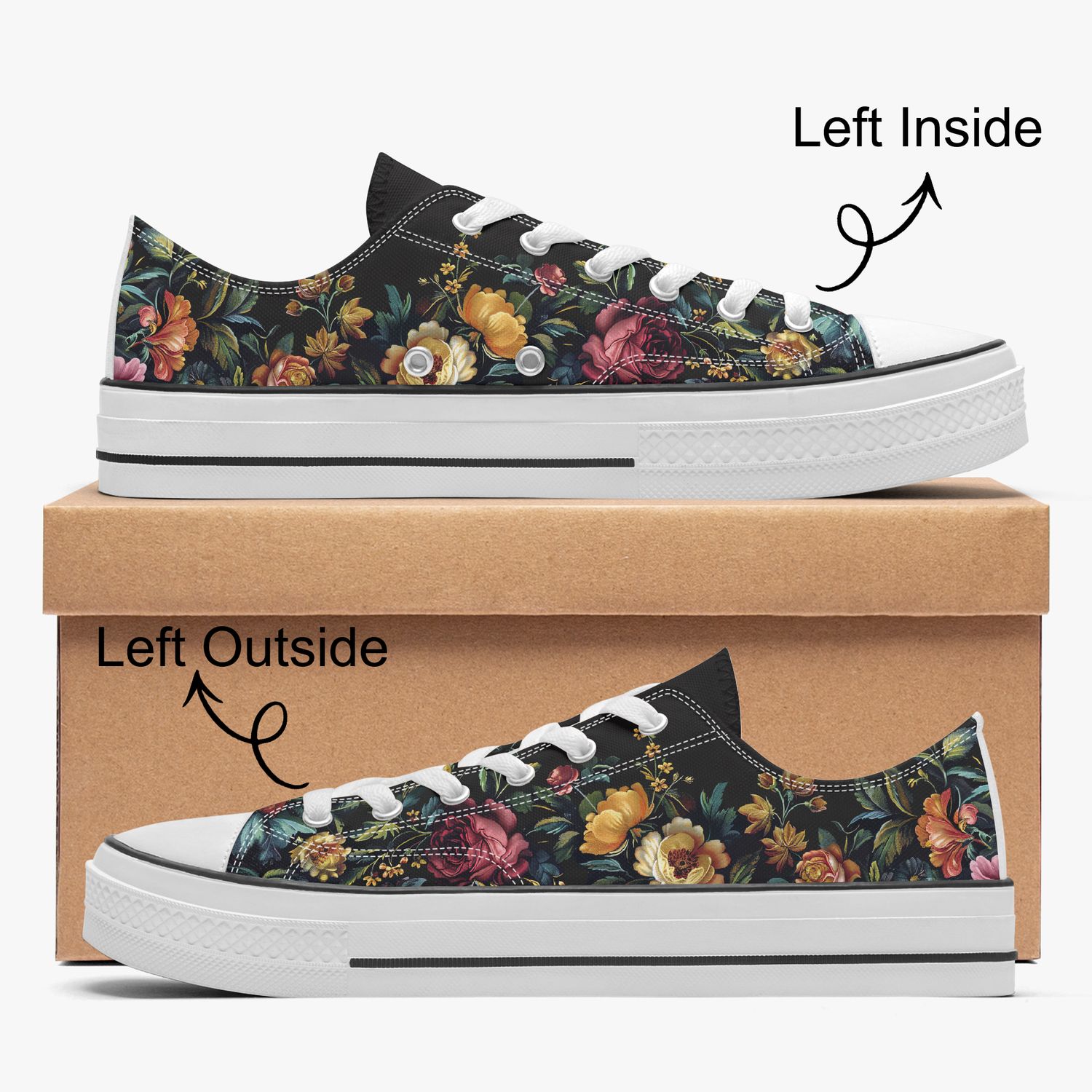 Midnight Bloom Canvas Sneakers