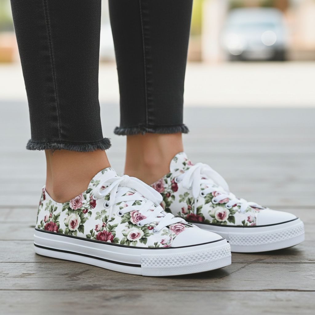 Vintage Rose Canvas Sneakers