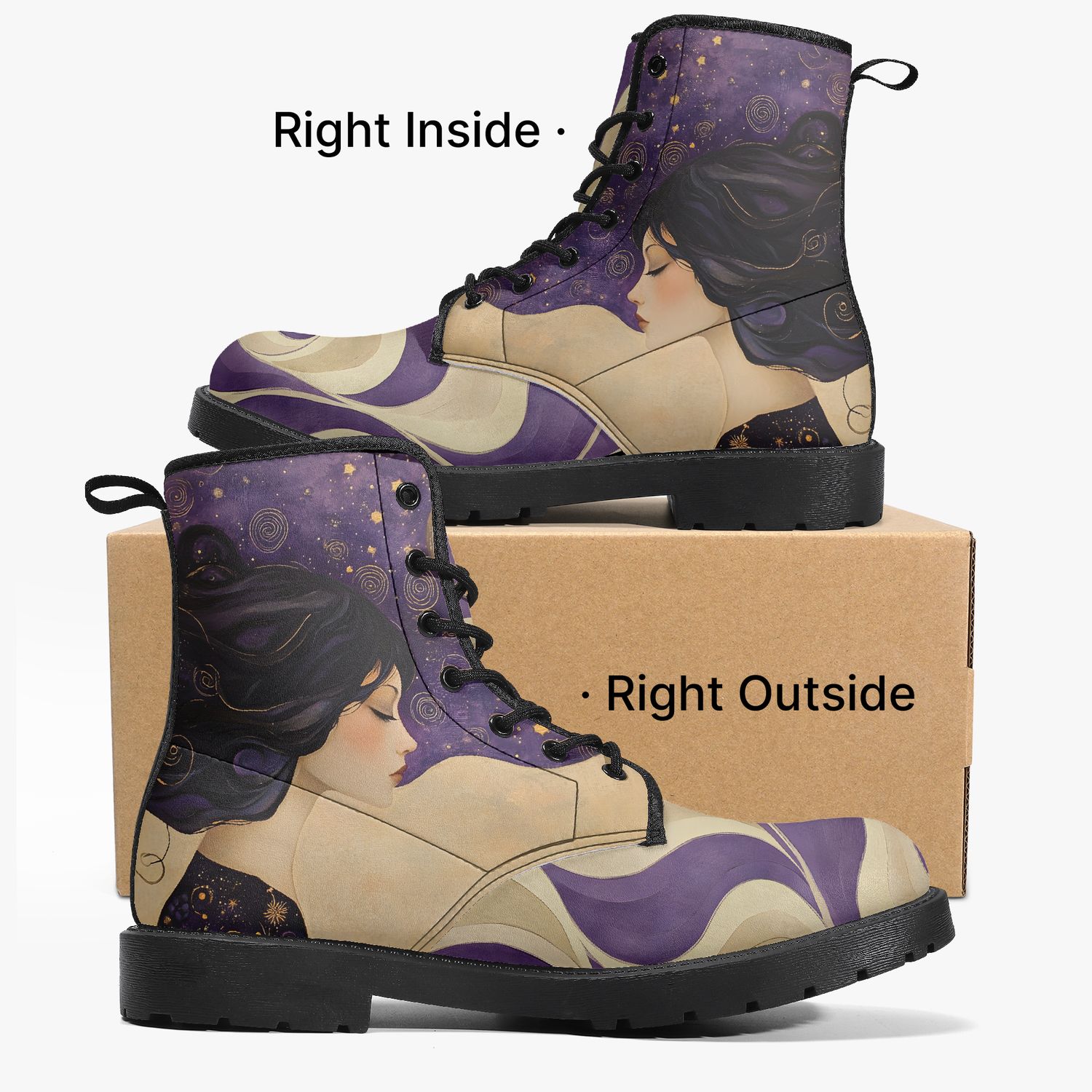 Artistic Dream leather boots “Mystical Woman”