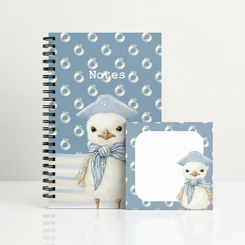Spiral-Notizblock Maritime Möwe
