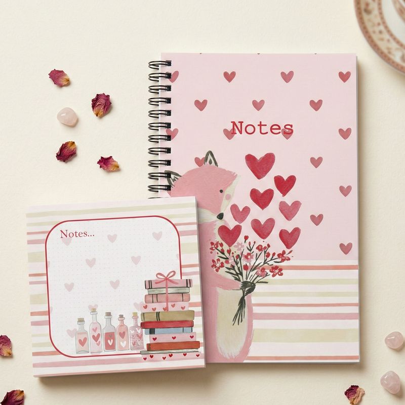 Spiral notebook with forest animals