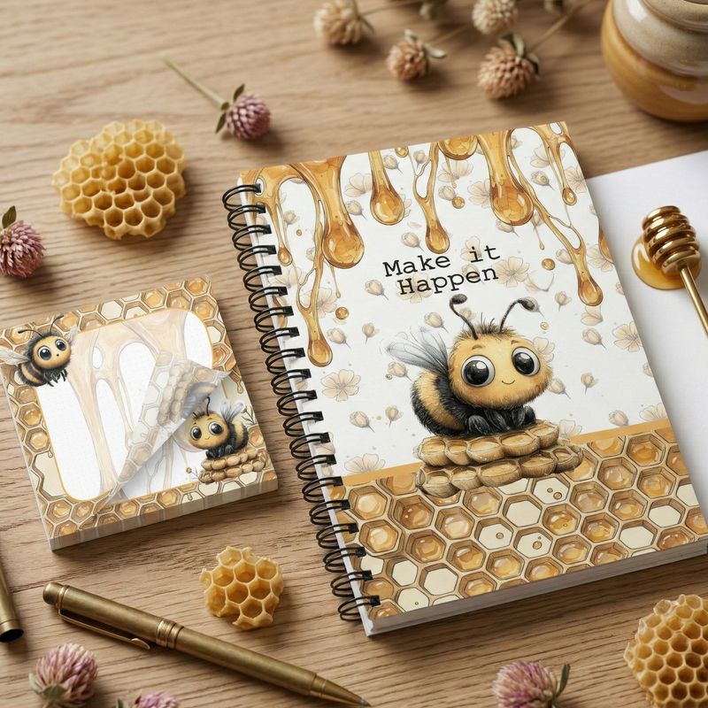 Spiral notebook with forest animals