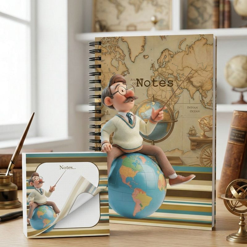 Spiral notebook with forest animals