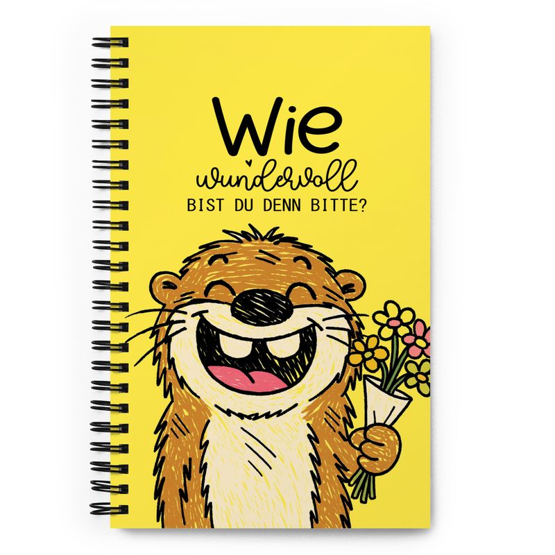 Spiral notebook with forest animals