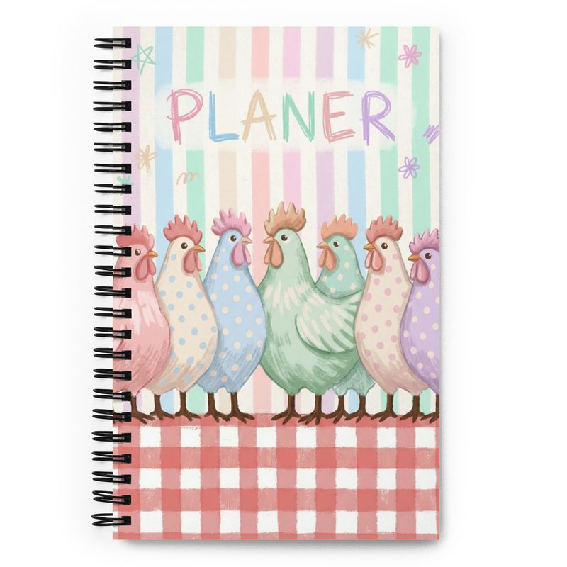 Spiral notebook with forest animals