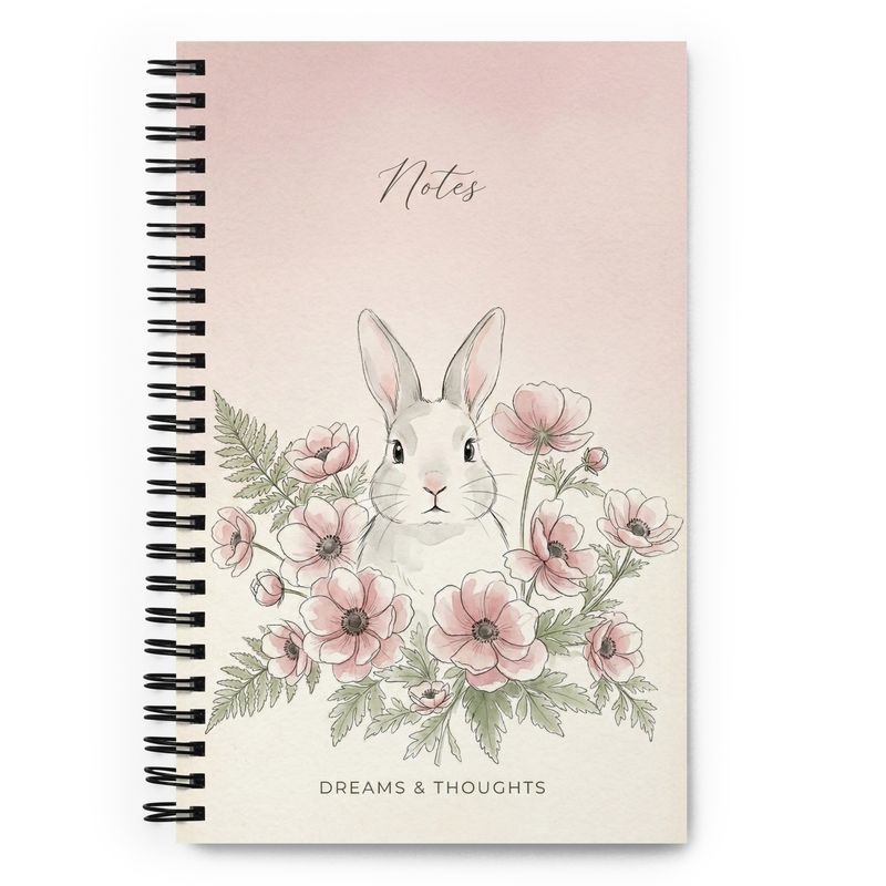Spiral notebook with forest animals